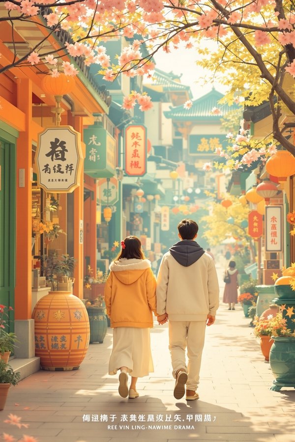骑楼街的春天 轮播海报